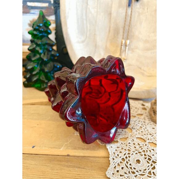 Vintage Mosser Glass Ruby Red Christmas Tree – 8 Inch - Picture 2 of 5